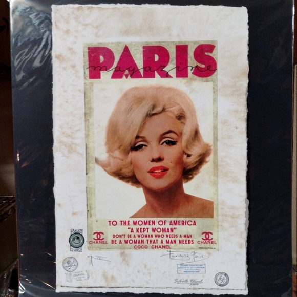 Marilyn Monroe, Paris Magazine, with Coco Chanel Quote..Print by Fairchild Paris - Picture 3 of 10